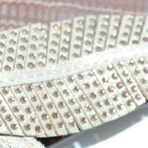 NWT Carlos Santana Gold Rhinestone Sandals 7.5 - Picture 5 of 8